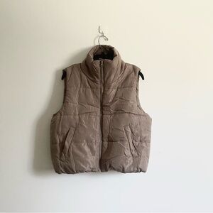Cute puffy Puffer khaki vest